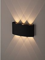 Светильник светодиодный декоративный Эра WL12 BK 6х1Вт Черный IP54 картинка 